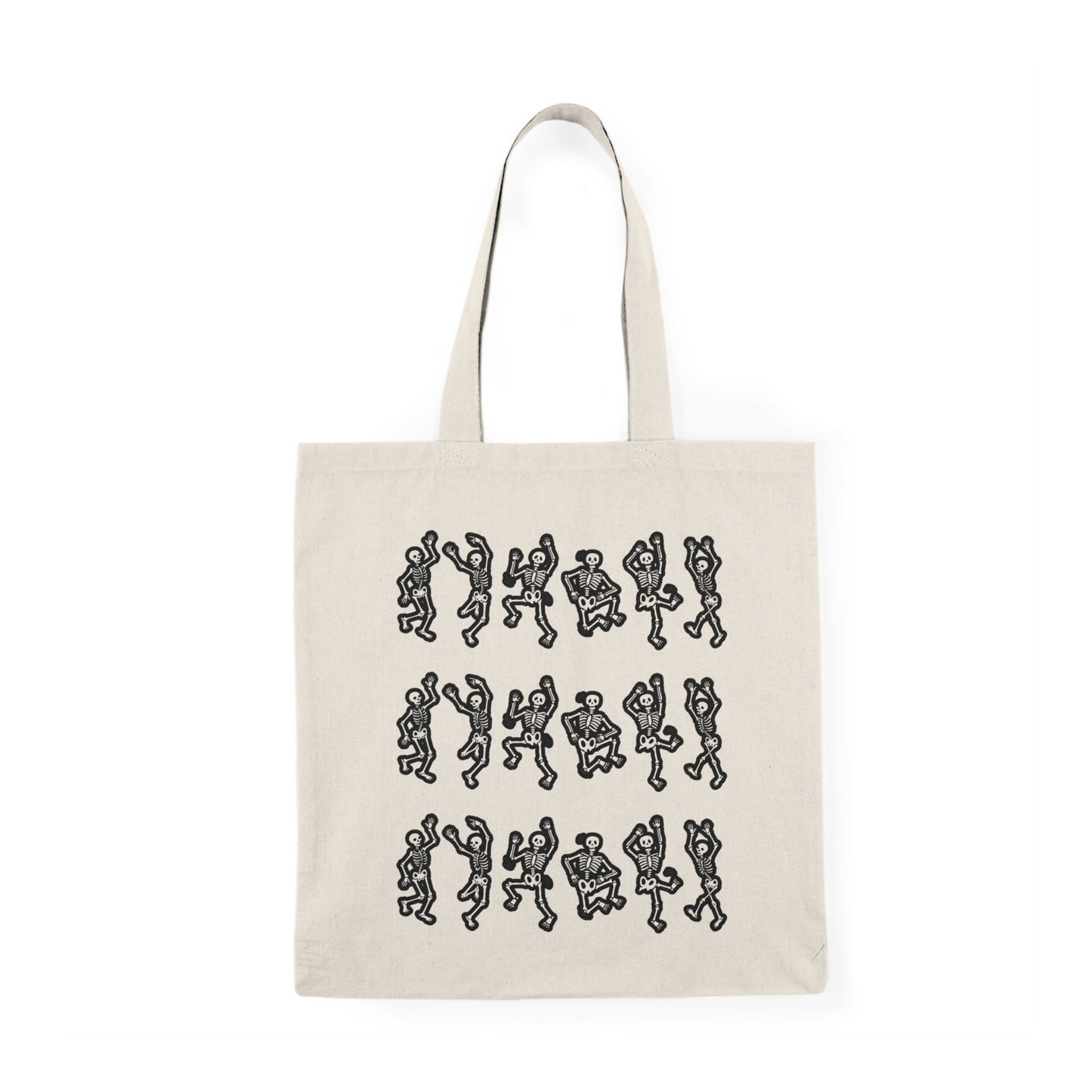 Eco-Friendly Skeleton Tote Bag, Organic Cotton Shopper for Daily Use, Ideal Spooky Season Gift.