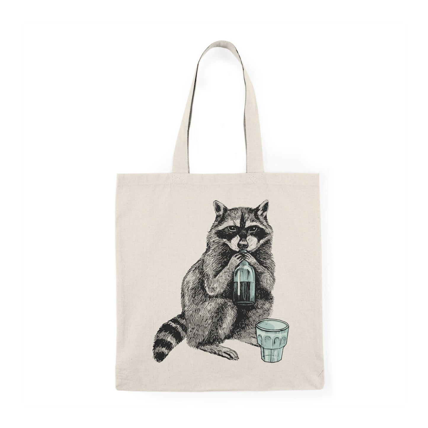 Adorable Raccoon Tote Bag - Cute Wildlife Illustrated Carryall - Eco-friendly Shopping Bag - Unique Animal Lover Gift