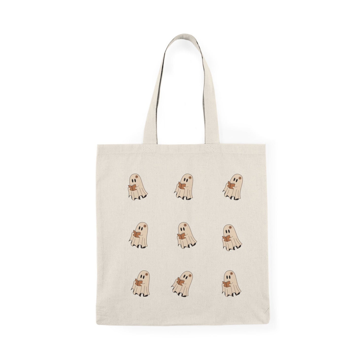 Cute Ghost Print Tote Bag – Durable, Eco-Friendly Bag for Halloween Candy, Ideal Gift for Halloween Enthusiasts