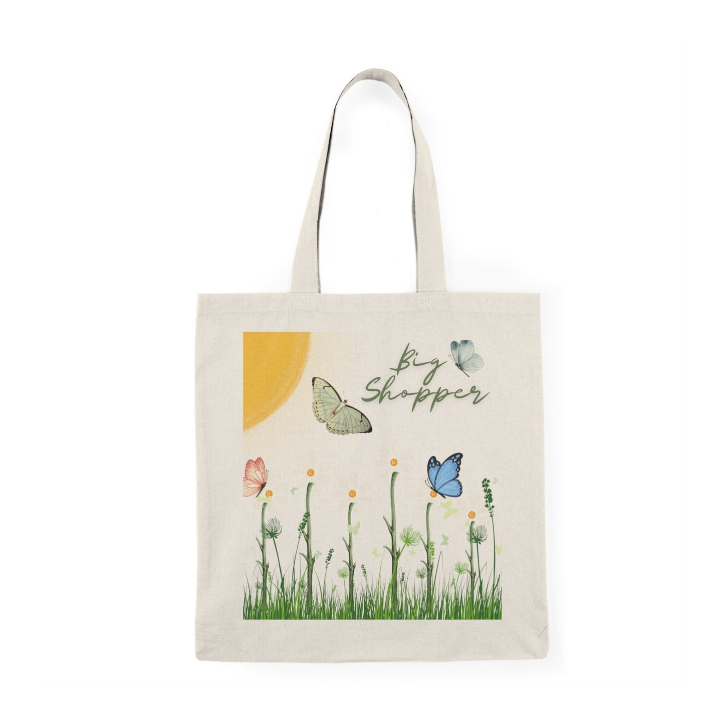 Butterfly-Themed Organic Tote - Lightweight Summer Bag for Market, Eco-Conscious Gift, Teacher Appreciation Present