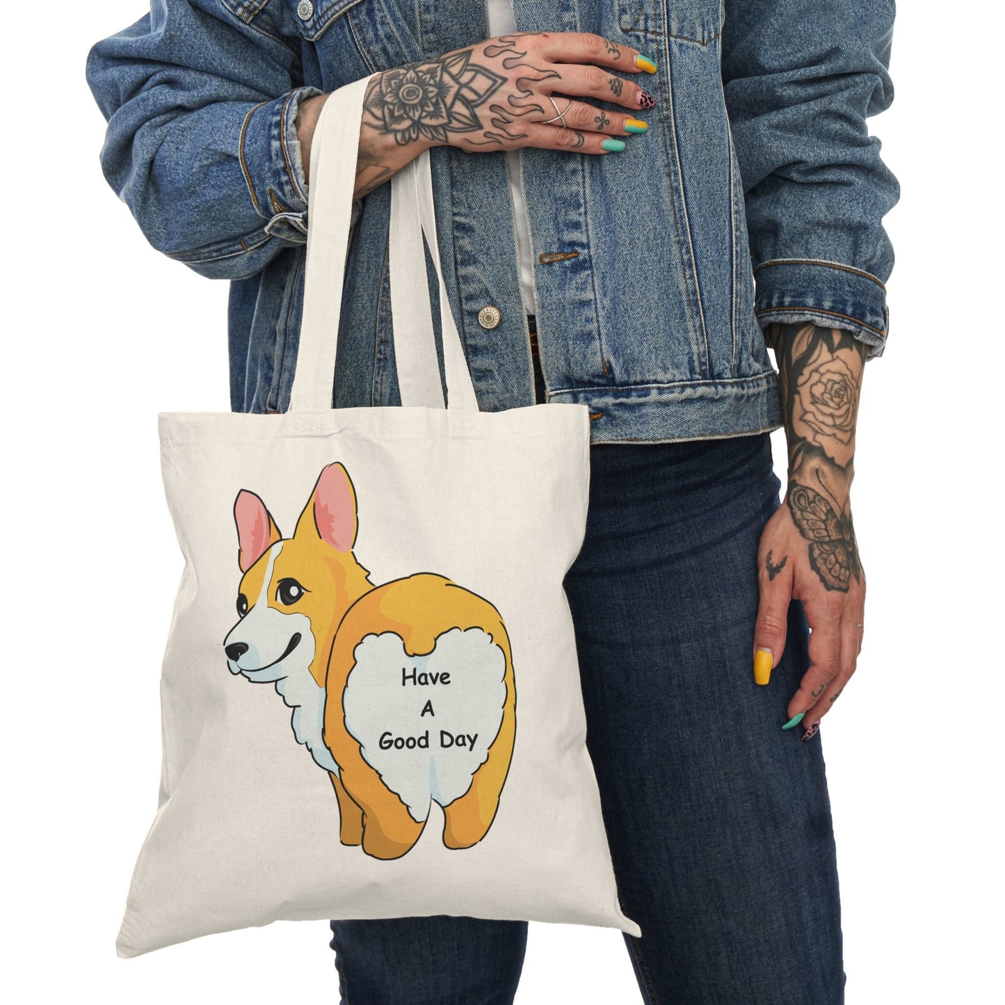 Playful Puppy Quotes Tote Bag - Charming and Practical Canvas Bag for Everyday, Unique Gift for Animal Lovers