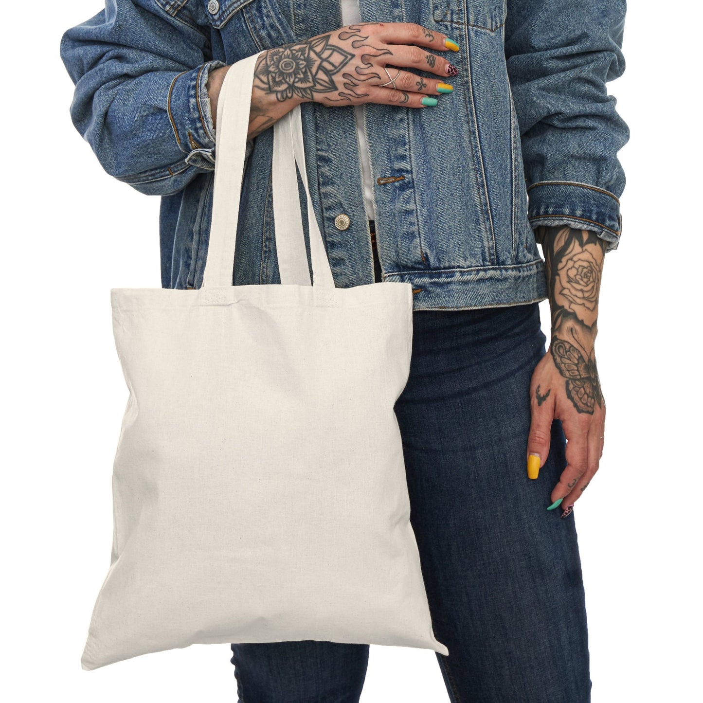 Positive Vibes Organic Tote Bag - Eco-Friendly Cotton Bag with Inspiring Messages - Unique Gift for Her