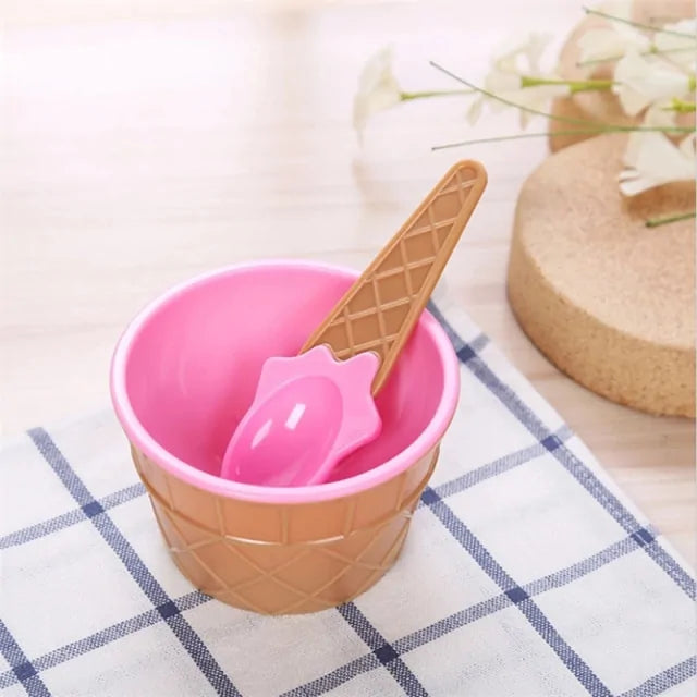 7 Color Cute Ice Cream Cup Set